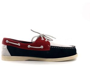 Boat shoes Duca Di Morrone Santiago – Suede Red/Blue